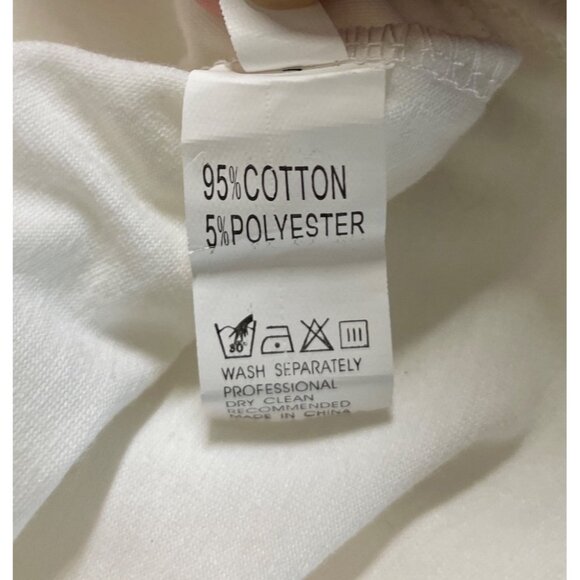 Cellabie White Multicolor Floral Fringe Half Sleeve Jersey Top Womens Size 3XL - Picture 8 of 8